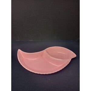 Vintage Pink Ceramic Ashtray Mid Century Printed Conoco 16/4 USA